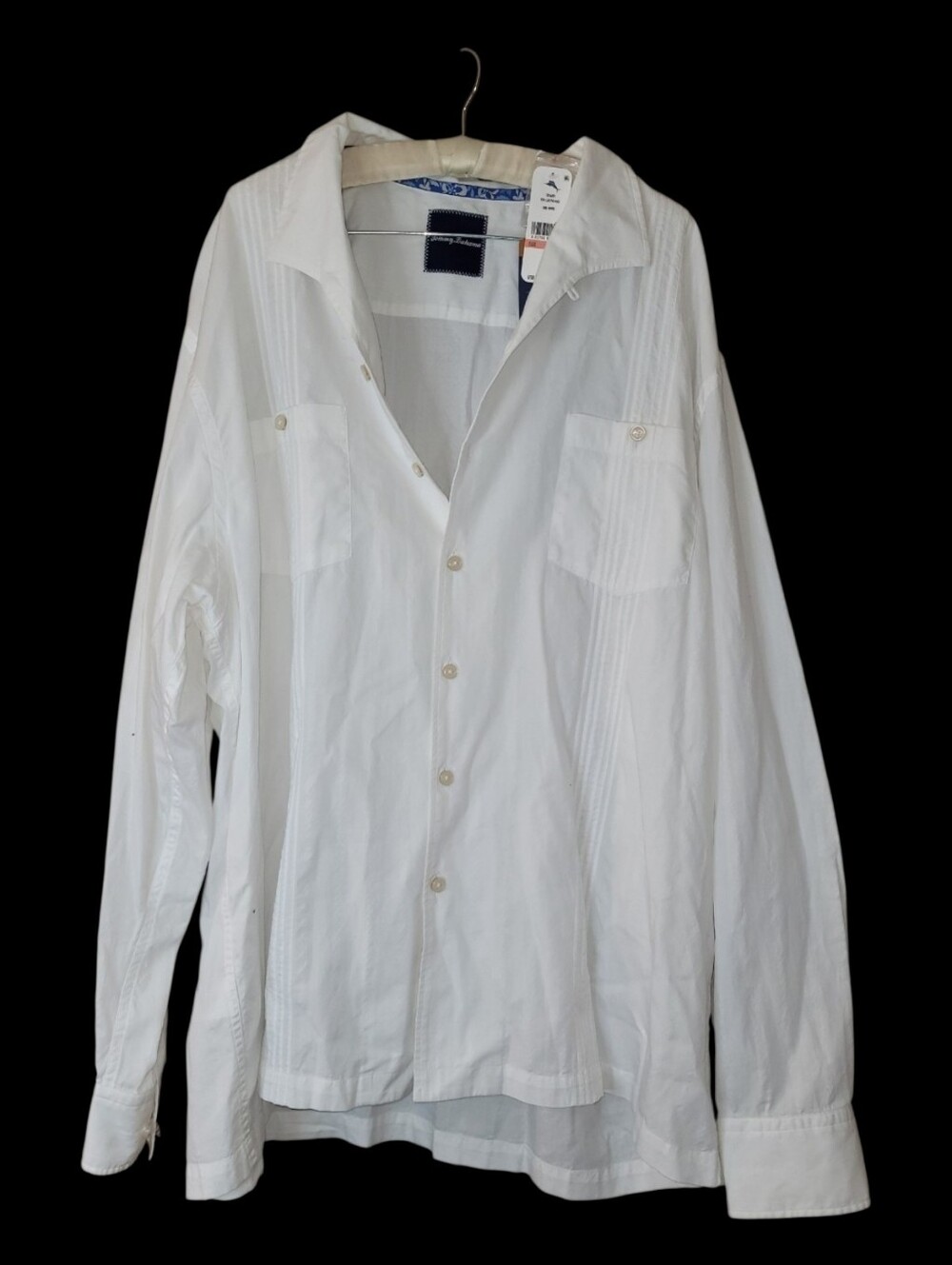 NWT $145 Tommy Bahama white Pima cotton button down long sleeved shirt 3X